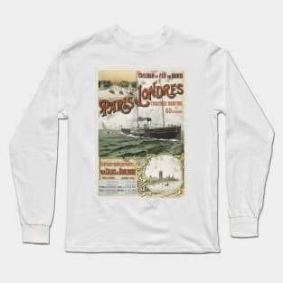 Paris to London Vintage Poster 1890 Long Sleeve T-Shirt